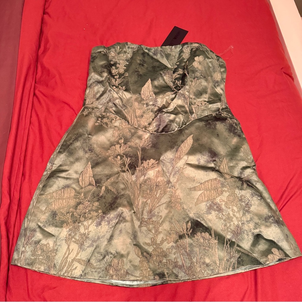 Fashion Nova Green Floral Mini Dress